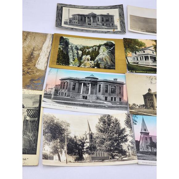 c1907 Post Card Lot South Dakota Deadwood Milbank Custer SD Sent To Hokah MN - Picture 5 of 12